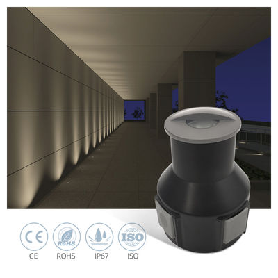 埋め込みLED地下ライト IP67 LED 12V-24VDC 低電圧 1W 3W グラウンド フロストガラス