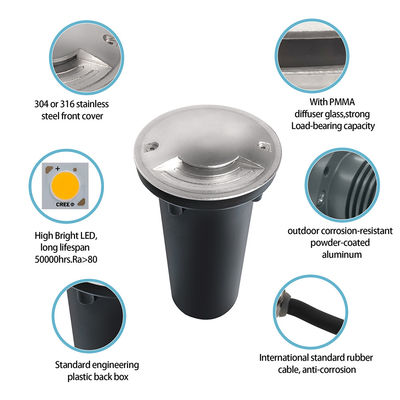 1 2 4 簡単組み立て 防水 220V CREE COB LED IP67 LED ミニガーデン地下照明