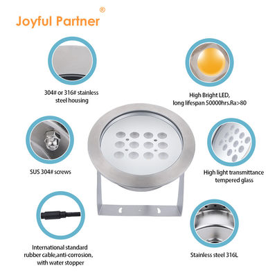 防水水水中スポットライト オーダーメイド RGBW IP68 12W 24W 36W 48W 水中用