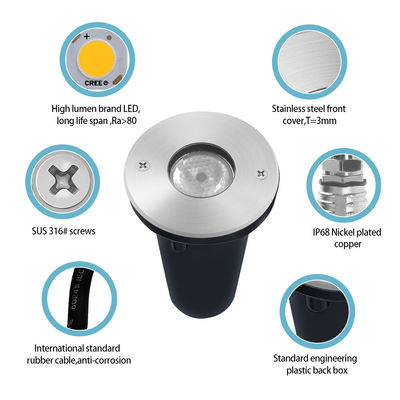屋外 Led Rgb 水中ランプ 低電圧 RGB 3W 1W LED IP68 防水