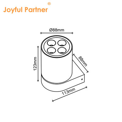 工場 オーダーメイド 表面マウントダウンライト 4*2w SMD LED 室内 室外 IP65 シリンダー 4ホール