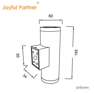 ダブルヘッド 壁ランプ 防水 円形 発光 上下 ブラック ハウス アルミ合金