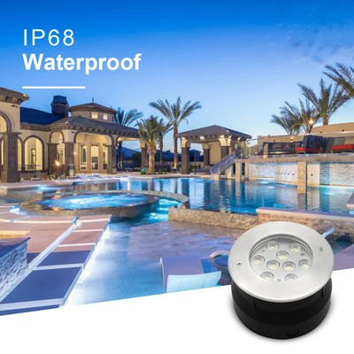 12V 24V LED 水下灯 9W 18W RGB フルカラーステンレスステール IP68 プール用ライト
