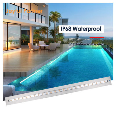 IP68 水中の線形ライト ステンレス鋼 316 24W LED DALI プラスチック式マウントリーフでディム可能