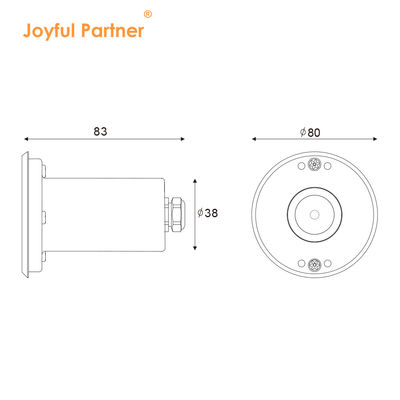 LEDミニ防水埋め込みマーカー 1W 12V DC 8° 狭いビーム角 IP68 屋外照明