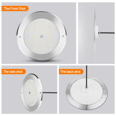 水中の LED プールライト 316 ステンレス 鋼 25W Smd2835 樹脂 充填 3000K RGB プールランプ SMD 2835 AC 12v IP68 完全防水