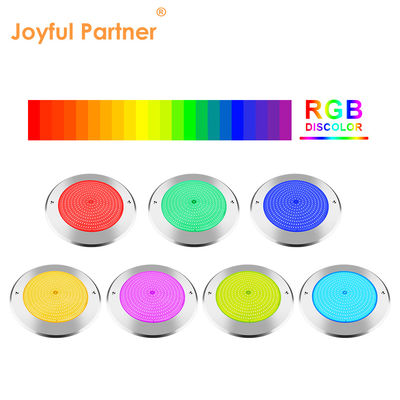 水中の LED プールライト 316 ステンレス 鋼 25W Smd2835 樹脂 充填 3000K RGB プールランプ SMD 2835 AC 12v IP68 完全防水