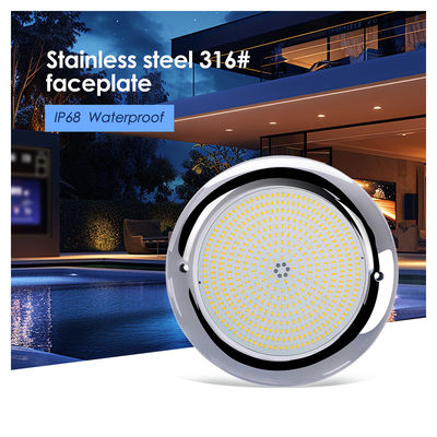 強力なLEDプールライト Wifi コントロール AC12V IP68 25W 樹脂で満たされたRGB LED PAR56 表面マウント