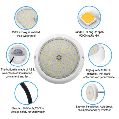 樹脂 エポキシ IP68 プール照明 白色 PAR56 ランプ 10W LED 水中照明