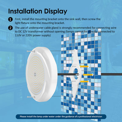 35W LEDプール照明 コンクリートプール用 SPA 230*35mm ABS素材 AC12V RGB RGBW