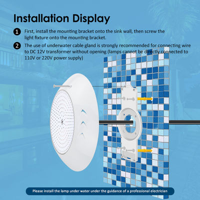 18W Par56 LED スイミングプール 表面付け LED 水中プールライト AC 12V RGB 水中庭園用