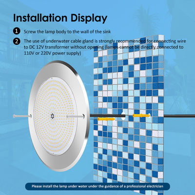 リモート制御 水池ライト ステンレス鋼 316 表面上 42W 水池ライト AC12/24V RGB