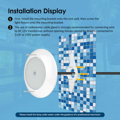 Submersible Swimming Pool Light Led Factory Wall Mounted 260mm*40mm RGBW Color By Remote Control