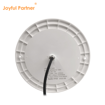 樹脂充填プールライトリフレクター 160mm DC12V 10W 完全プラスチック SMD2835 108個 RGBW 色 定電圧