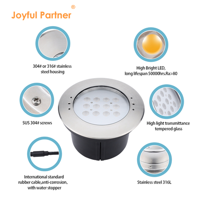 20W IP68 プール 水下灯 316 ステンレス鋼 LED 地下灯