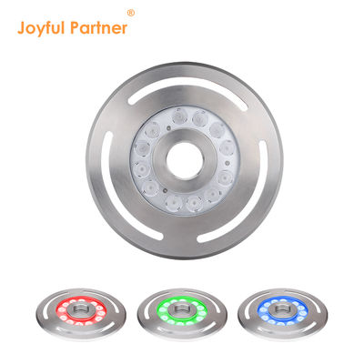 室外 IP68 DMX RGB 24V 潜水式 9X3w LED 水中噴水 ダンシング ライト ステンレス 316L 直径 285mm