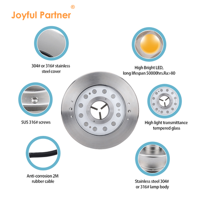 高出力 IP68 防水 12W 18W 噴水 RGB LED ライト CE ROHS 認証付き