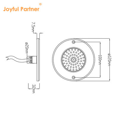 水中 LED プールライト IP68 防水 RGB リモコン ABS 素材 超薄型