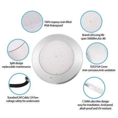 水中RGBLEDプールランプ 6w 12w 18w 25w 35w Ip68 防水 スマート 12v Smd 316ssステンレス