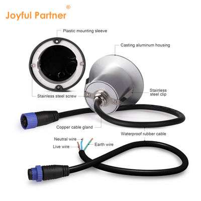 階段ミニLEDスポットライト アルミニウムハウジング SMD LED 埋め込みステップライト 取り付けアクセサリー付き