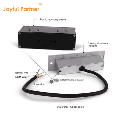 埋め込み式ステップライト IP65 屋外照明 DC24V 3W SAMSUNG SMD5630 定電流ドライバー付き