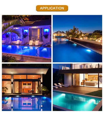 IP68 水中照明 RGB色ステンレス鋼 316L 6*2W DC24V DMX 512 水面カーテン用の制御可能