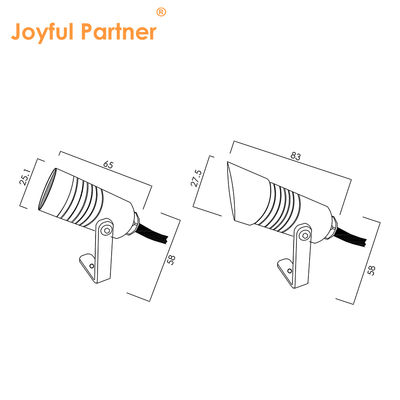 景観照明 メーカー 室外用アルミ粉末塗装 1W IP65 DC24V ガーデンスポットライト