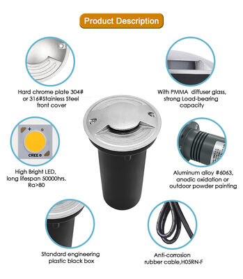 IP67 LED ウォークオーバー グラウンドライト 1W 2W 3W 1 2 4 方向 地下光