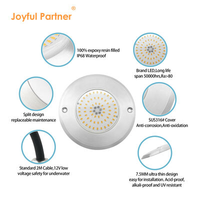 316ステンレス鋼LED PAR56プールライト 樹脂で満たされたIP68 スイミングプールLEDライト