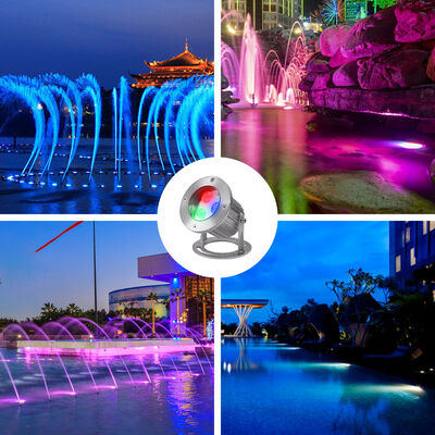 水中のLEDライト 3x3W RGB 3in1ステンレス鋼 316SS IP68 12V-24V 景観用低電圧スポットライト