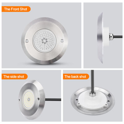 LEDプールライト DC12V 42W 厚さ10MM 統合 SMD 2835 RGB 色変更 樹脂充填 ステンレス鋼材