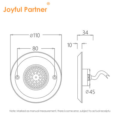 LEDプールライト DC12V 42W 厚さ10MM 統合 SMD 2835 RGB 色変更 樹脂充填 ステンレス鋼材