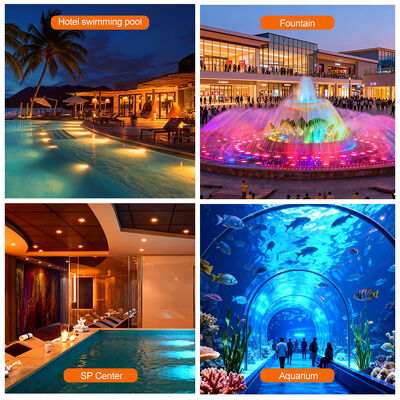 AC12V プラスチックプールライト 6W 樹脂で満たされた 100% IP68 水中使用