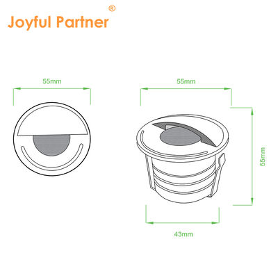 LED 地下灯 3W AC 85-265V 1/2/3/4 面 DIA55MM*H55MM 光学レンズ 0.5M 電源ケーブル付き