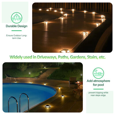 サイドエミティングイングラウンドライトステンレス鋼カバー 10W OSRAM SMD DIA 172MM ABSマウティング袖付き