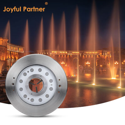 LED Fountain Light Stainless Steel 316 DC24 Volts IP68 36W RGB3in1 Warm White Water Jet With CE Certificate