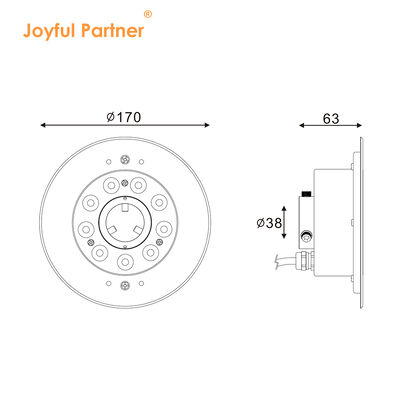 水中プールLED噴水ライト ステンレス鋼316L 9W 18W DMX制御 RGB DC24V エンジニアリング照明器具用