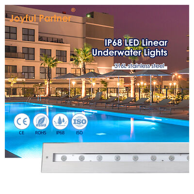 水中リニアライト DC12V 316ステンレス鋼 DMX 512 RGB 12W 24W 長さ628MM ウォーターフォール用