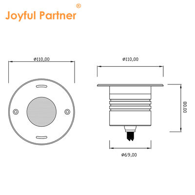 Swimming Pool Underwater Light DC24V 18W IP68 Stainless Steel 316 Asymmetrical Lens Optional Recessed