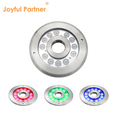 LED 噴水灯 DMX 512 収納式 マウント IP68 12W 24W RGB ステンレス ステール ウォーター ジェット