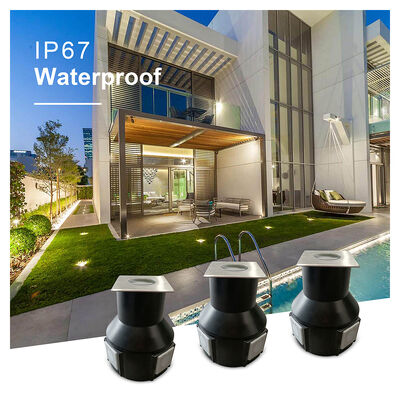 埋込型LEDライト ビーム角8度 DC24V 3W 3000K 50*50MM IP67アルミニウムボディ